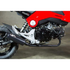 M4 HO1125 Low Mount Full System Exhaust, Black For Honda Grom 14-17 -MotorVision Store m4 ho1125 low mount full exhaust black image3