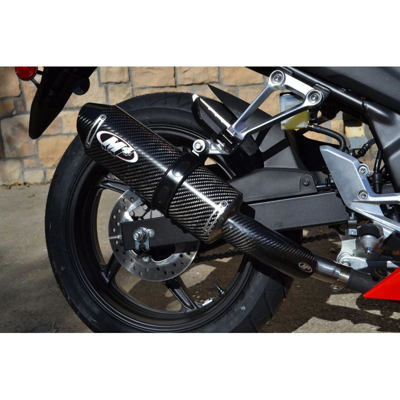 M4 HO3314 Standard Slip-On Exhaust With Carbon Muffler For Honda CBR 300R/F 15-17 2 M4 HO3314 Standard Slip-On Exhaust With Carbon Muffler For Honda CBR 300R/F 15-17 - Image 2