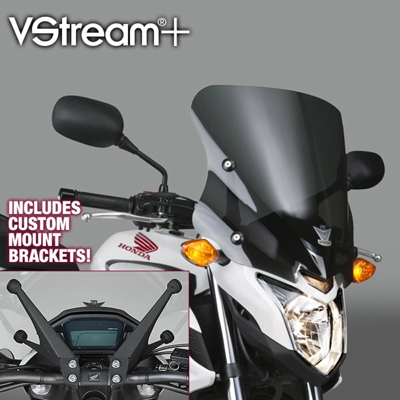 National Cycle N20054 VStream Sport Windshield For Honda CB500F (2013-current) 2 National Cycle N20054 VStream Sport Windshield For Honda CB500F (2013-current) - Image 2
