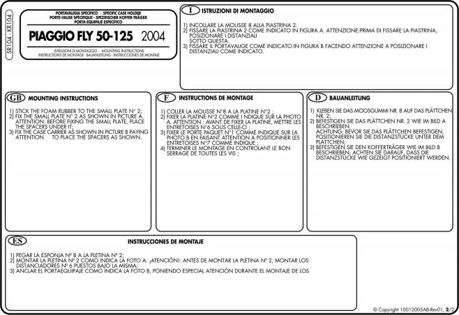 Givi SR104 Specific Rack For Piaggio Fly 50 125 150 (2004-2009) 3 Givi SR104 Specific Rack For Piaggio Fly 50 125 150 (2004-2009) - Image 3