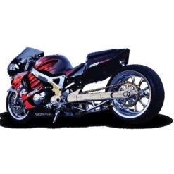 Platinum 1723-HCBF-BC Black Air Ride Bleed Feed Suspension Kit For Honda CBR Fat Tire -MotorVision Store platinum 1723 hcbf bc polished air ride suspension image3 2