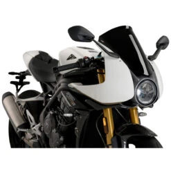Puig 21262W R-Racer Windshield For Triumph Speed Triple 1200 RR (2021-) -MotorVision Store puig 21262w r racer windshield image11