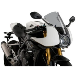 Puig 21262W R-Racer Windshield For Triumph Speed Triple 1200 RR (2021-) -MotorVision Store puig 21262w r racer windshield image3