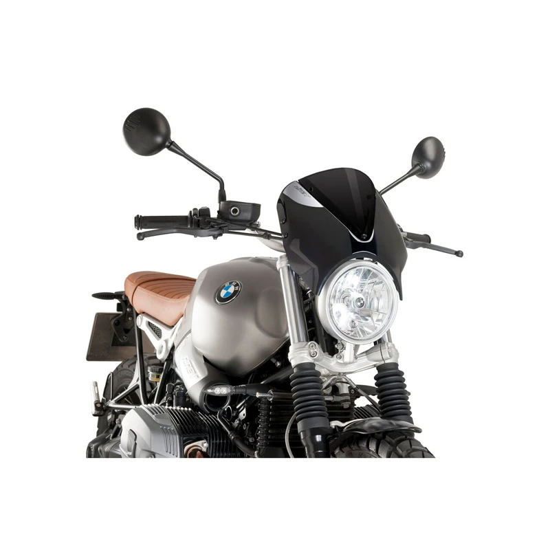 Puig 9338W Retrovision Windshield, Semifairing Black For BMW R NineT Scrambler (2017-current) 2 Puig 9338W Retrovision Windshield, Semifairing Black For BMW R NineT Scrambler (2017-current) - Image 2