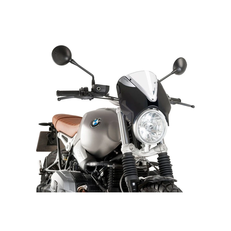 Puig 9338W Retrovision Windshield, Semifairing Black For BMW R NineT Scrambler (2017-current) 1 Puig 9338W Retrovision Windshield, Semifairing Black For BMW R NineT Scrambler (2017-current)