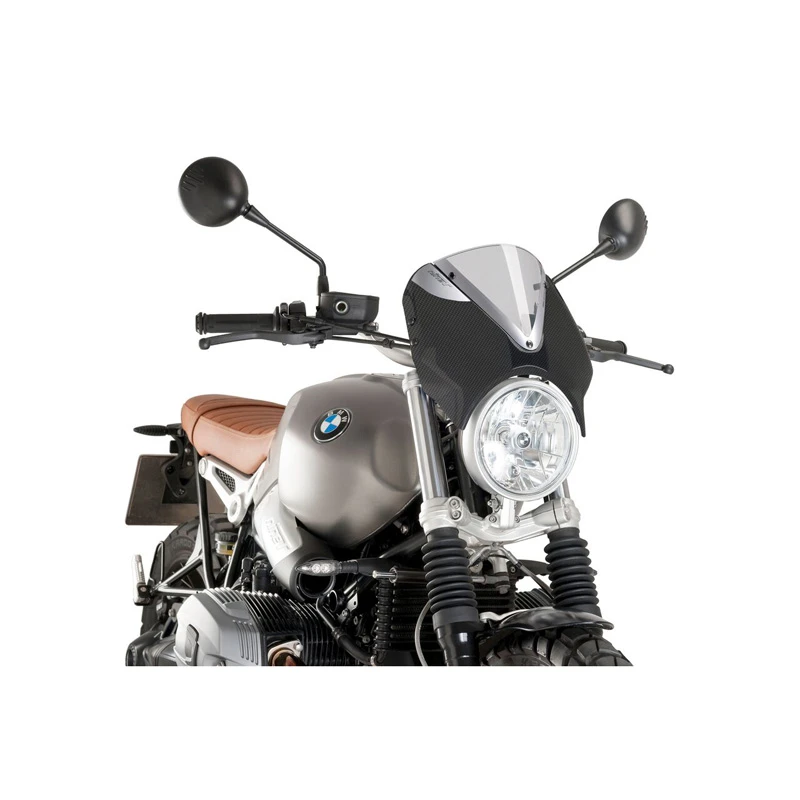 Puig 9339W Retrovision Windshield, Carbon Look For BMW R NineT Scrambler (2017-current) 2 Puig 9339W Retrovision Windshield, Carbon Look For BMW R NineT Scrambler (2017-current) - Image 2