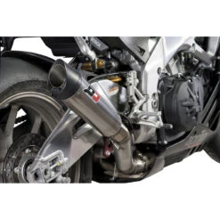 QD AAPR0060011 Gunshot Slip-on Exhaust, Titanium For Aprilia RSV4 1000-1100 '18-