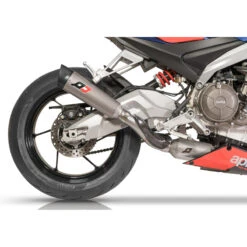 QD AAPR0080011 Gunshot Full Exhaust, Tri Cone Titanium For Aprilia RS/Tuono 660