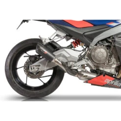 QD AAPR0080029 Gunshot Full Exhaust, Tri Cone Dark For Aprilia RS/Tuono 660 '20-