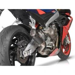 QD AAPR0080029 Gunshot Full Exhaust, Tri Cone Dark For Aprilia RS/Tuono 660 '20- -MotorVision Store qd aapr0080029 gunshot full exhaust image3