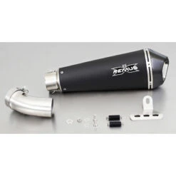 Remus 056702 087514L Hypercone Slip-on Exhaust W/ Mid Pipe, Black For BMW R NineT '14-