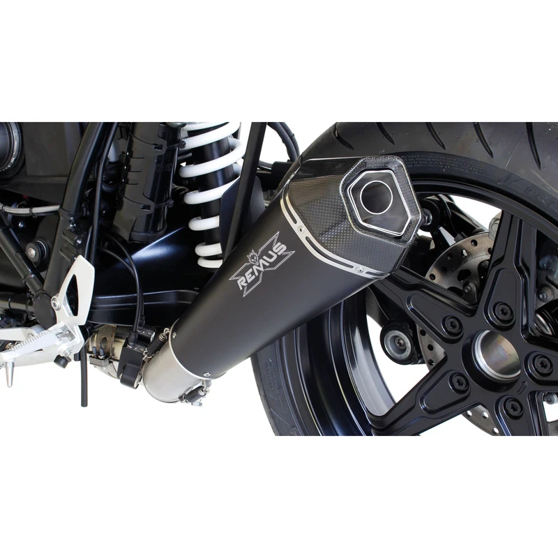 Remus 056782 087516L Hypercone Slip-on Exhaust W/ Mid Pipe Low, Black For BMW R NineT '16- 1 Remus 056782 087516L Hypercone Slip-on Exhaust W/ Mid Pipe Low, Black For BMW R NineT '16-