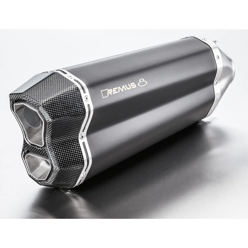 Remus 0584783 088117 Remus 8 Racing Slip-on Exhaust, Black For BMW R1200R / RS '17- 1 Remus 0584783 088117 Remus 8 Racing Slip-on Exhaust, Black For BMW R1200R / RS '17-
