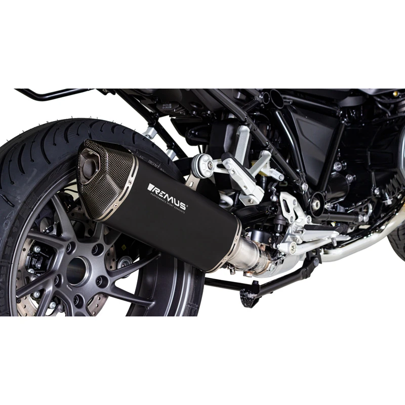 Remus 64783 088219 Black Hawk Racing Slip-on Exhaust, Black For BMW R1250R/RS '19- 1 Remus 64783 088219 Black Hawk Racing Slip-on Exhaust, Black For BMW R1250R/RS '19-