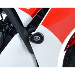 R&G CP0374BL Aero Style Frame Sliders For Honda CBR300R (2014-current) -MotorVision Store rg cp0374bl aero frame sliders honda cbr300r image3