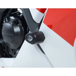 R&G CP0374BL Aero Style Frame Sliders For Honda CBR300R (2014-current) -MotorVision Store rg cp0374bl aero frame sliders honda cbr300r image5