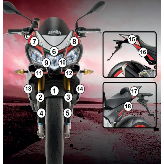 R&G SCPAPR004 Paint Protection Film For Aprilia Tuono V4 (2015-) 5 R&G SCPAPR004 Paint Protection Film For Aprilia Tuono V4 (2015-) - Image 5