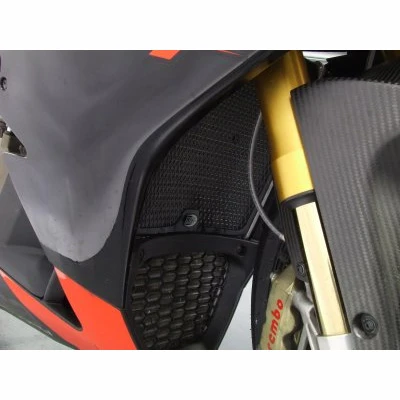 R&G Radiator Guard Black For Aprilia RSV4-R '09-10 1 R&G Radiator Guard Black For Aprilia RSV4-R '09-10