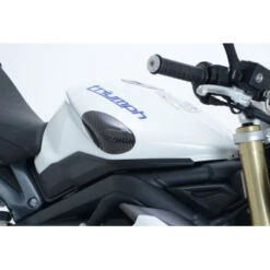 R&G TS0017C Carbon Kevlar Tank Sliders Triumph Daytona 675, & Street Triple R, S & RS 765 (2018-) -MotorVision Store rg ts0017c carbon kevlar tank sliders image5