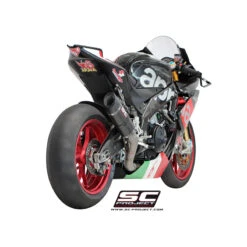 SC-Project A15-40FTC Oval Matte Carbon Racing Exhaust Aprilia RSV4 RF / RR (2015-2016) -MotorVision Store sc project a15 40ftc oval racing exhaust image5