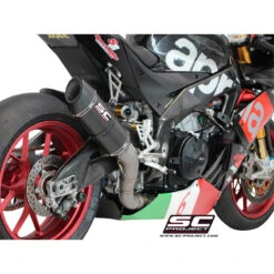 SC-Project A15-40FTC Oval Matte Carbon Racing Exhaust Aprilia RSV4 RF / RR (2015-2016) -MotorVision Store sc project a15 40ftc oval racing exhaust image6