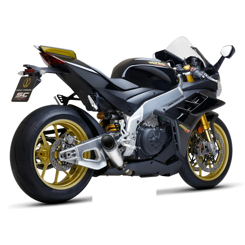 SC-Project A27-T41T S1 Slip-on Exhaust, Titanium For Aprilia RSV4 1100 '21- 2 SC-Project A27-T41T S1 Slip-on Exhaust, Titanium For Aprilia RSV4 1100 '21- - Image 2