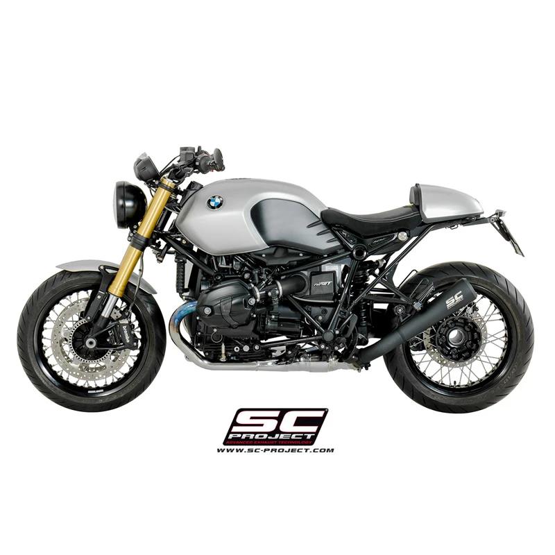 SC-Project B18-37-70SMB Conic "70s Style" Exhaust, Black For BMW RnineT / Racer (2014-) 2 SC-Project B18-37-70SMB Conic "70s Style" Exhaust, Black For BMW RnineT / Racer (2014-) - Image 2