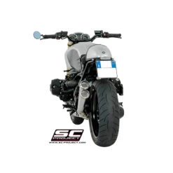 SC-Project B18-D39A70S Dual Conic "70s Style" Exhaust For BMW RnineT / Racer (2014-) -MotorVision Store sc project b18 d39a70sal conic 70s exhaust image6