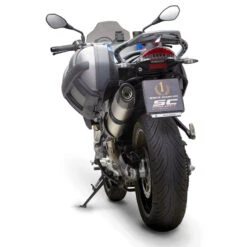 SC-Project B34-02T Oval Slip-on Exhaust, Titanium For BMW F800R '17-'20 -MotorVision Store sc project b34 02t oval slip on exhaust titanium image4