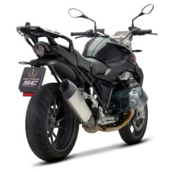 SC-Project B35-122T X-plorer Slip-on Exhaust, Titanium For BMW R1250R/RS '19- -MotorVision Store sc project b35 122t x plorer slip on exhaust image3