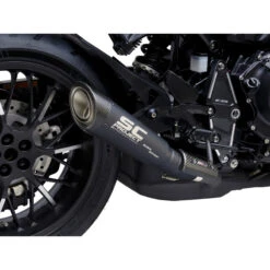 SC-Project H27-T41MB S1 Slip-on Exhaust, Black Titanium For Honda CB1000R '18-