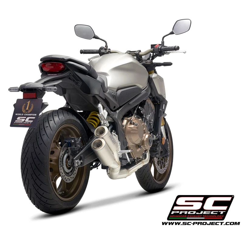 SC-Project H31-CD38T CR-T Slip-on Exhaust For Honda CBR650R/CB650R (2019-) 4 SC-Project H31-CD38T CR-T Slip-on Exhaust For Honda CBR650R/CB650R (2019-) - Image 4