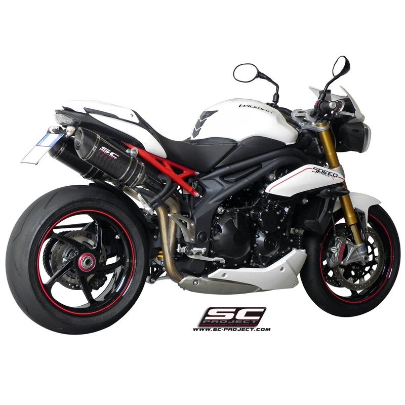 SC-Project T05-25C Dual High Mount Oval Exhaust For Triumph Speed Triple / R (2011-2015) 2 SC-Project T05-25C Dual High Mount Oval Exhaust For Triumph Speed Triple / R (2011-2015) - Image 2