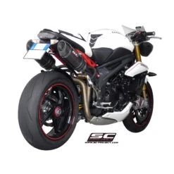 SC-Project T05-25C Dual High Mount Oval Exhaust For Triumph Speed Triple / R (2011-2015) 6 SC-Project T05-25C Dual High Mount Oval Exhaust For Triumph Speed Triple / R (2011-2015) -MotorVision Store sc project t05 25cal high mount oval exhaust image3