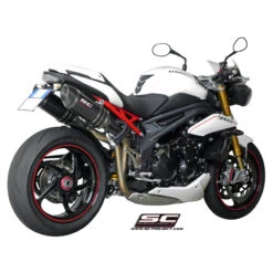 SC-Project T05-25C Dual High Mount Oval Exhaust For Triumph Speed Triple / R (2011-2015) 7 SC-Project T05-25C Dual High Mount Oval Exhaust For Triumph Speed Triple / R (2011-2015) -MotorVision Store sc project t05 25cal high mount oval exhaust image4