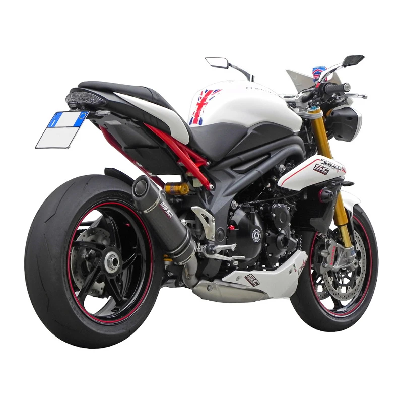 SC-Project T05-L01C Oval Low Mount Slip-on Exhaust, Carbon Triumph Speed Triple '11-'15 2 SC-Project T05-L01C Oval Low Mount Slip-on Exhaust, Carbon Triumph Speed Triple '11-'15 - Image 2