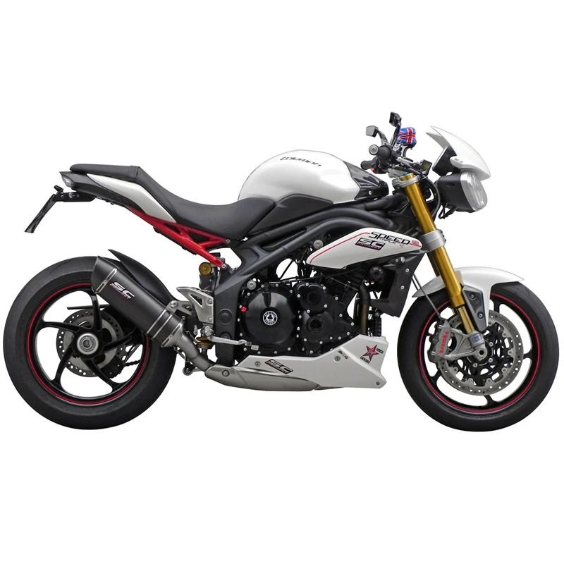 SC-Project T05-L01C Oval Low Mount Slip-on Exhaust, Carbon Triumph Speed Triple '11-'15 3 SC-Project T05-L01C Oval Low Mount Slip-on Exhaust, Carbon Triumph Speed Triple '11-'15 - Image 3