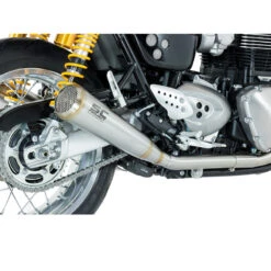 SC-Project T11-D37A70S Dual Conic 70s Style Exhaust For Triumph Thruxton 1200 / R (2016-)