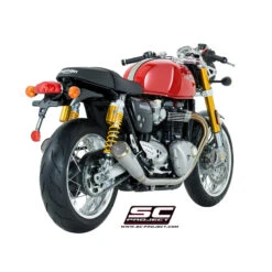 SC-Project T11-D37A70S Dual Conic 70s Style Exhaust For Triumph Thruxton 1200 / R (2016-) -MotorVision Store sc project t11 d37a70sal conic 70s style exhaust image7