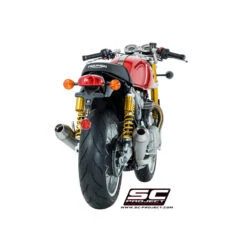 SC-Project T11-D37A Dual Conic Exhaust For Triumph Thruxton 1200 / R (2016-) -MotorVision Store sc project t11 d37aal conic exhaust image3