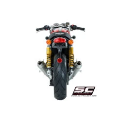 SC-Project T11-D37A Dual Conic Exhaust For Triumph Thruxton 1200 / R (2016-) -MotorVision Store sc project t11 d37aal conic exhaust image7