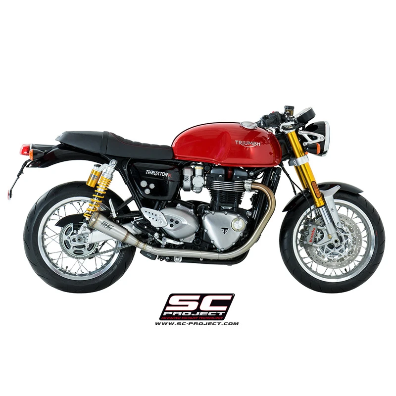 SC-Project T11-D42A Dual Conic 70s Style Short Exhaust Triumph Thruxton 1200 / R (2016-) 3 SC-Project T11-D42A Dual Conic 70s Style Short Exhaust Triumph Thruxton 1200 / R (2016-) - Image 3