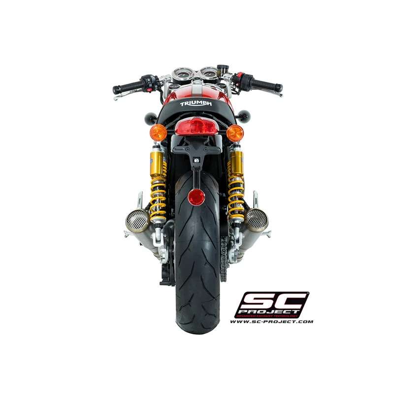 SC-Project T11-D42A Dual Conic 70s Style Short Exhaust Triumph Thruxton 1200 / R (2016-) 4 SC-Project T11-D42A Dual Conic 70s Style Short Exhaust Triumph Thruxton 1200 / R (2016-) - Image 4