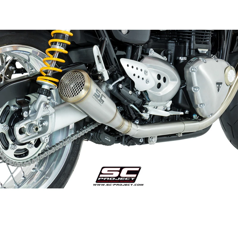 SC-Project T11-D42A Dual Conic 70s Style Short Exhaust Triumph Thruxton 1200 / R (2016-) 1 SC-Project T11-D42A Dual Conic 70s Style Short Exhaust Triumph Thruxton 1200 / R (2016-)