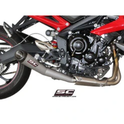 SC-Project T13-21MG Conic Matte Gray Exhaust Triumph Street Triple / R / RX (2013-2016)