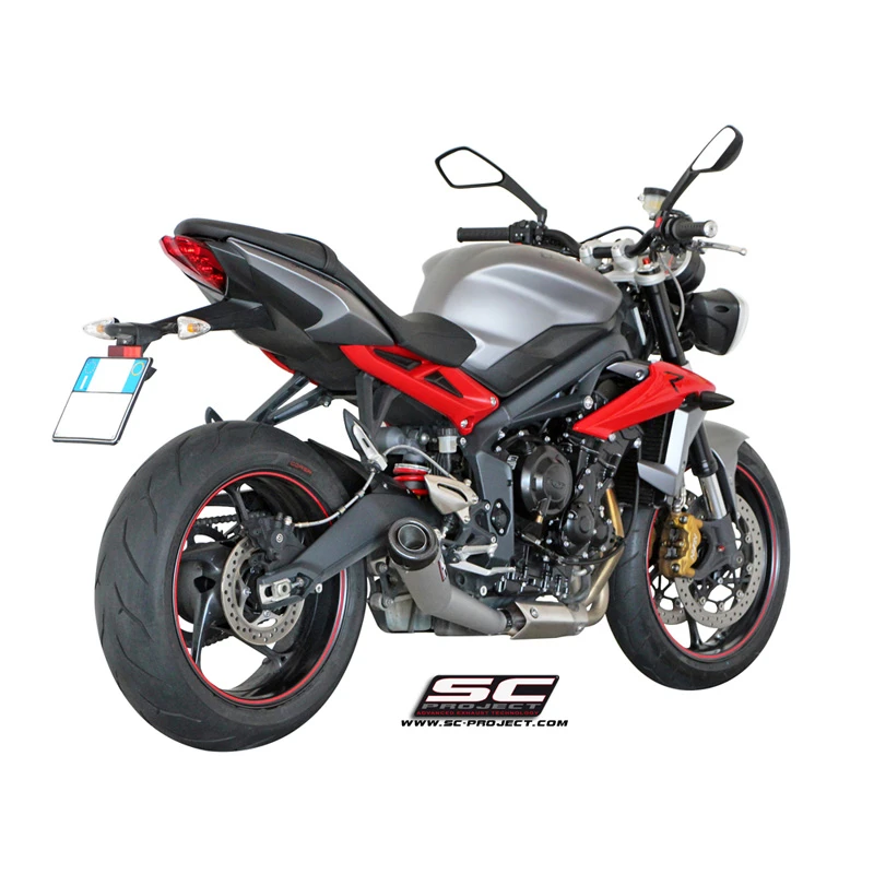 SC-Project T13-21MG Conic Matte Gray Exhaust Triumph Street Triple / R / RX (2013-2016) 3 SC-Project T13-21MG Conic Matte Gray Exhaust Triumph Street Triple / R / RX (2013-2016) - Image 3