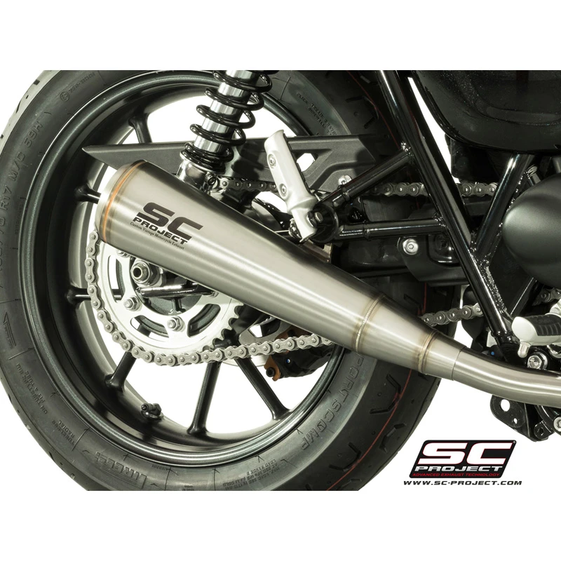 SC-Project T14-D37A70S Dual Conic 70s Style Exhaust For Triumph Street Twin (2016-) 2 SC-Project T14-D37A70S Dual Conic 70s Style Exhaust For Triumph Street Twin (2016-) - Image 2
