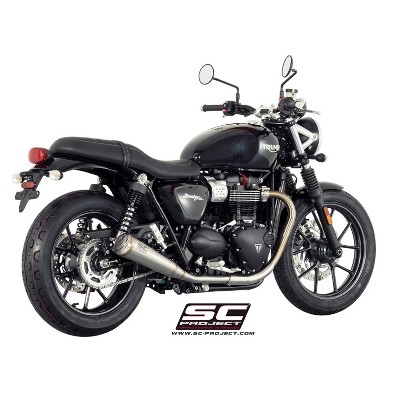 SC-Project T14-D37A70S Dual Conic 70s Style Exhaust For Triumph Street Twin (2016-) 3 SC-Project T14-D37A70S Dual Conic 70s Style Exhaust For Triumph Street Twin (2016-) - Image 3
