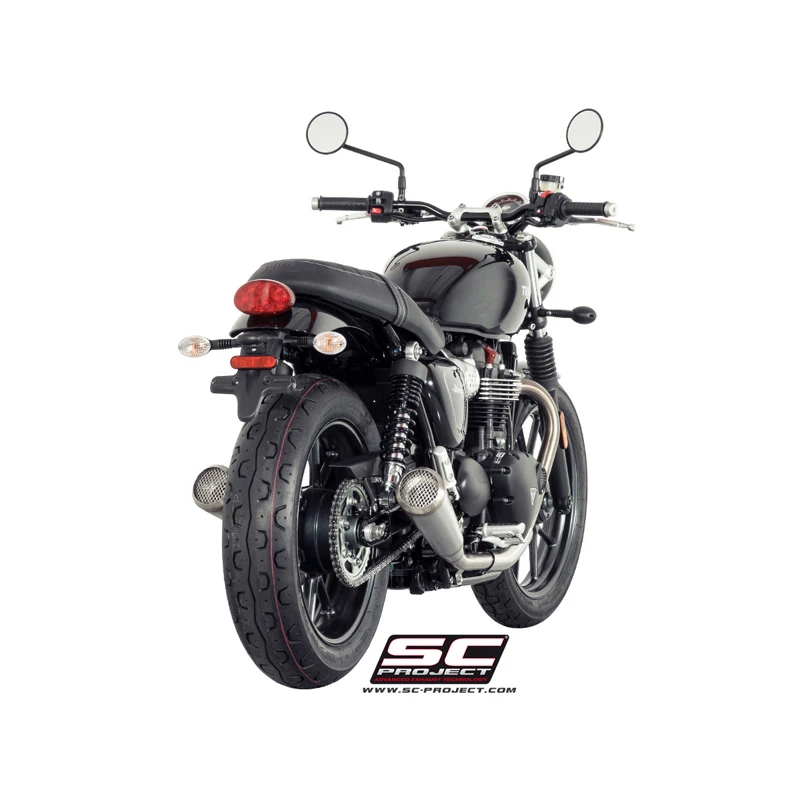 SC-Project T14-D37A70S Dual Conic 70s Style Exhaust For Triumph Street Twin (2016-) 7 SC-Project T14-D37A70S Dual Conic 70s Style Exhaust For Triumph Street Twin (2016-) - Image 7