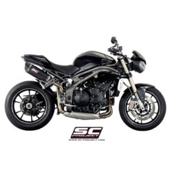 SC-Project T16-12C Dual High Mount Oval Exhaust For Triumph Speed Triple R / S (2016-) 9 SC-Project T16-12C Dual High Mount Oval Exhaust For Triumph Speed Triple R / S (2016-) -MotorVision Store sc project t16 12cal high mount oval exhaust image5